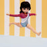 Lottie: Roupas de boneca de ginasta levantando o bar