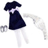 Lottie: roupas de boneca vestido de veludo azul
