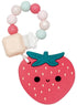 Loulou Lollipop: Teether en silicone avec tag aux fraises de fraise