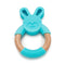 Loulou Lollipop: Holz und Silikon -Hase Hasen Teether