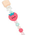 Loulou Lollipop: silicone pacifier tag Darling Strawberry