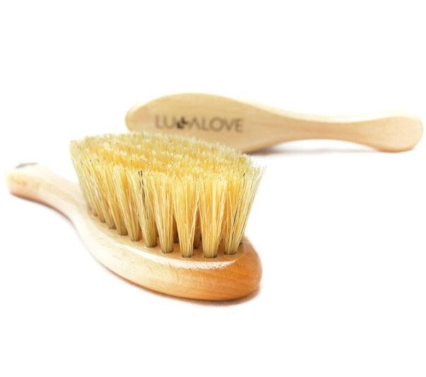 Lullalove: natural bristle brush + muslin flannel - Kidealo