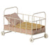 Maileg: Metal Crib on Wheels Baby Cot Micro Rose