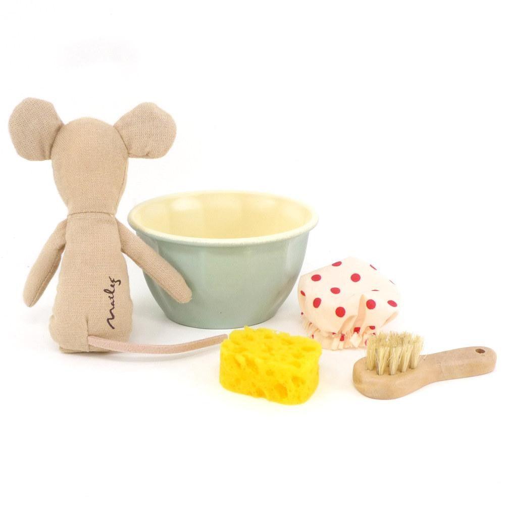 Maileg: Mouse in the bath Mouse Spa & Wellness Big Sister 13 cm