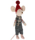 Maileg: Christmas costume mouse Christmas Big Brother 13 cm