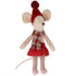 Maileg: Коледен костюм мишка Christmas Big Sister 13 см