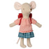 Maileg: Tricycle Mouse Big Sister 13 cm checkered backpack mouse
