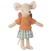Maileg: ratón de triciclo con mochila rayas triciclo ratón hermana mayor de 13 cm