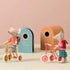 Maileg: Tricycle Mouse with backpack stripes Tricycle Mouse Big Sister 13 cm