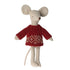 Maileg: îmbrăcăminte de pulover de iarnă a mouse -ului mămică