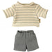 Maileg: blusa y pantalones cortos para Teddy Junior