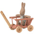 Maileg: Wooden Wagon Mouse Drawbar Cart Dusty Rose