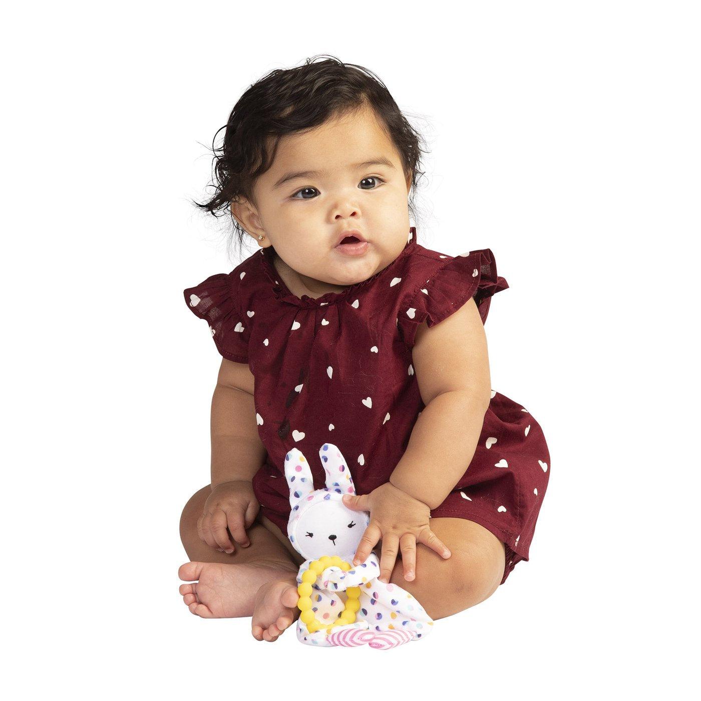 Manhattan Toy: doudou bunny teether blanket Baby Blossom