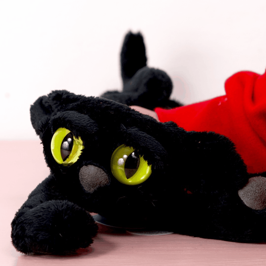 Manhattan Toy: Lanky Cat Ziggie black cat cuddly toy - Kidealo