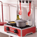 Melissa & Doug: удобна готварска печка с аксесоари Deluxe Wooden Cooktop Set