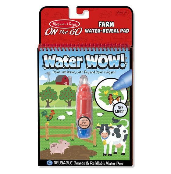 Melissa & Doug: A reusable water coloring book Water Wow! Farm - Kidealo