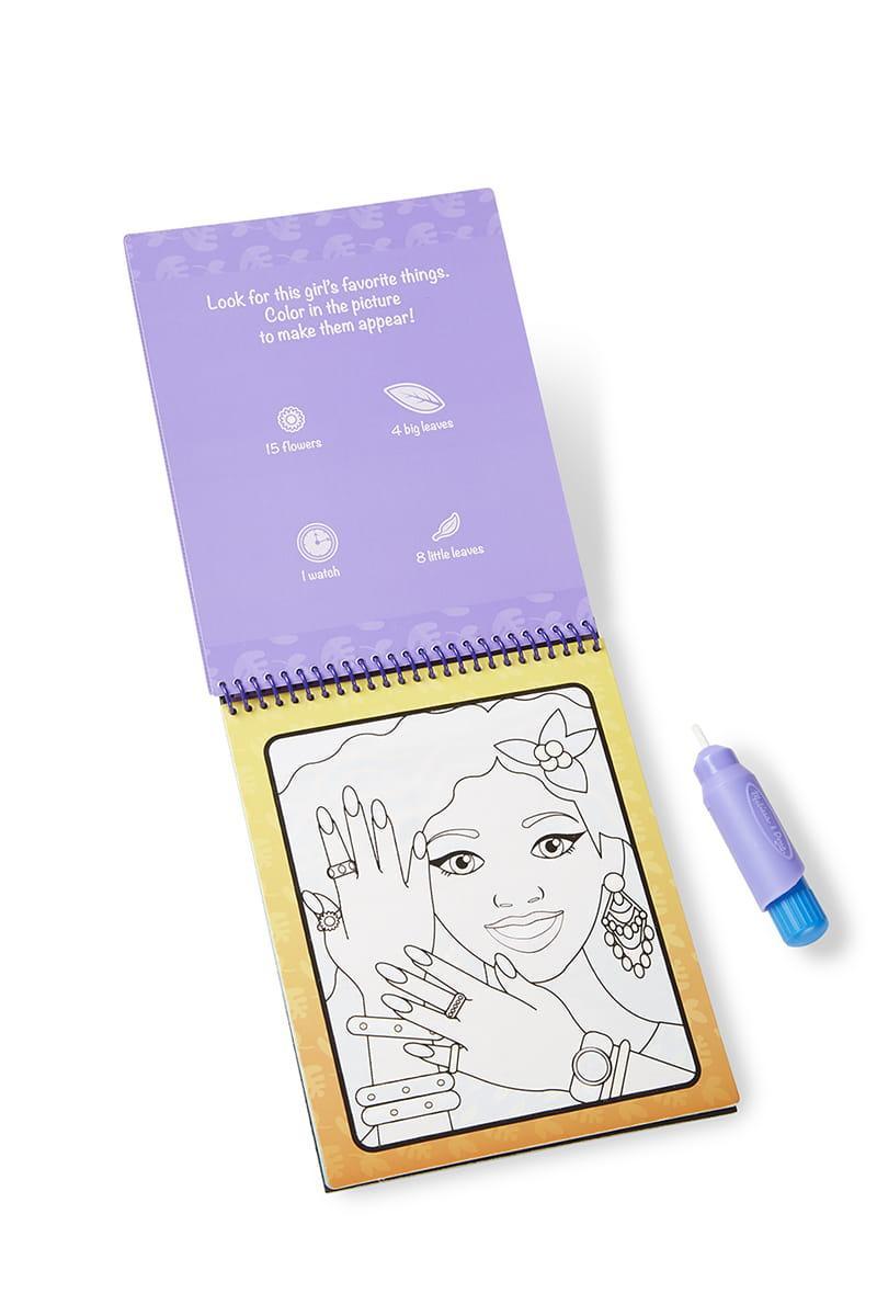 Melissa & Doug: reusable water coloring book Water Wow! Makeup & Manicures - Kidealo