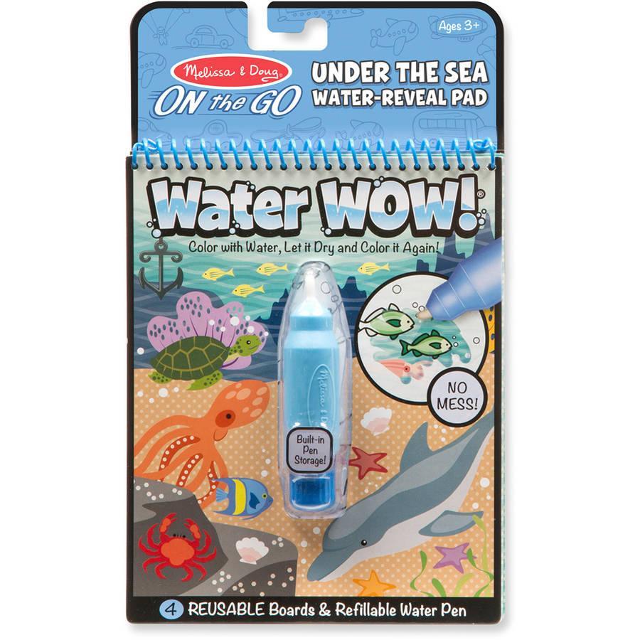 Melissa & Doug: Water Wow reusable water coloring book! Underwater World - Kidealo