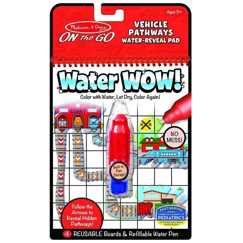 Melissa y Doug: ¡Libro para colorear de agua reutilizable, agua, ¡guau! Caminos de vehículos