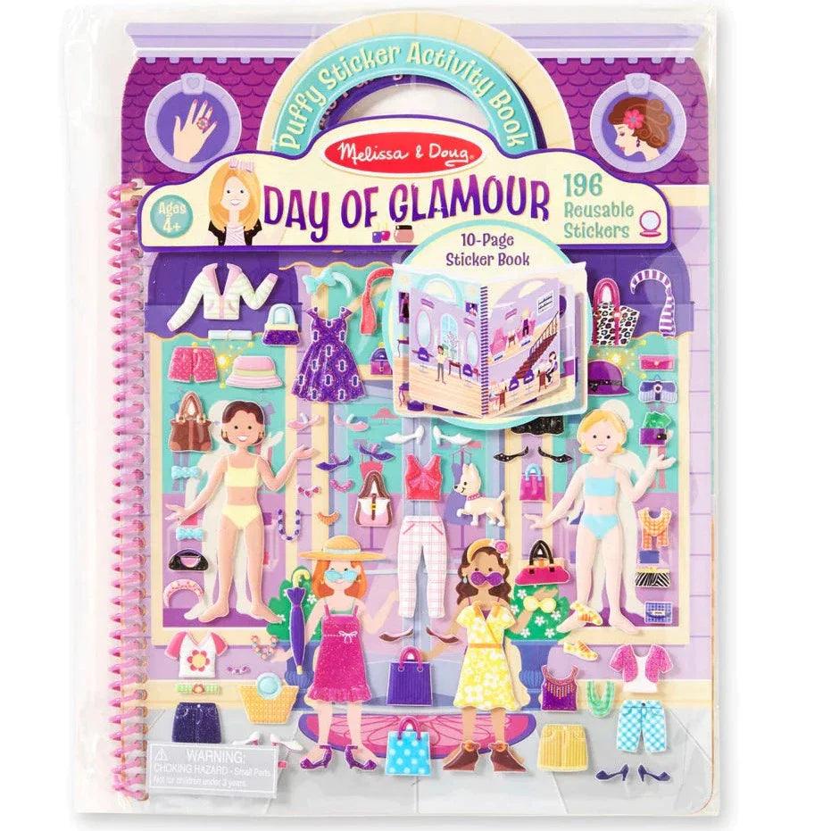 Melissa & Doug: convex reusable stickers album Day of Glamour - Kidealo
