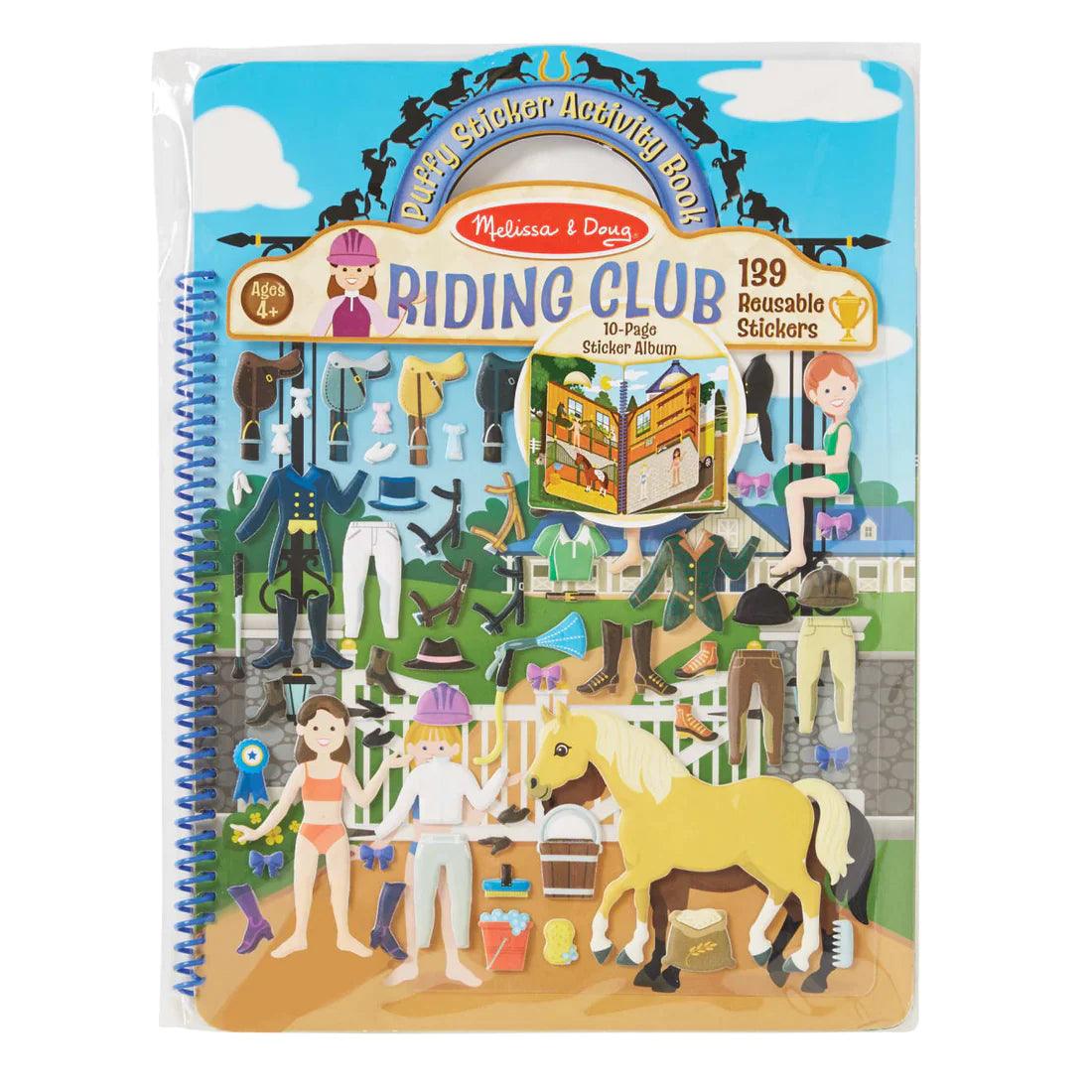 Melissa & Doug: convex reusable stickers Riding Club album - Kidealo