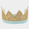 Meri Meri: Gold Glitter Crown με μαργαριτάρια