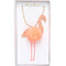 Meri Meri: Flamingo pom pom náhrdelník