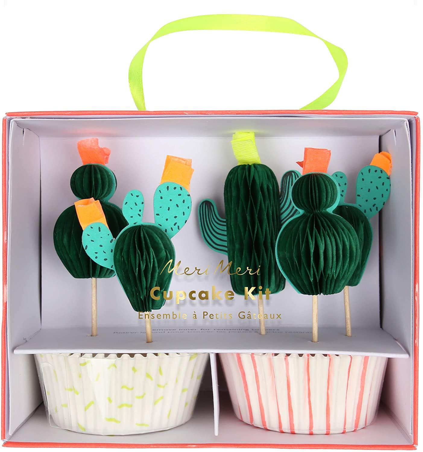 Meri Meri: cupcake sæt kaktusser