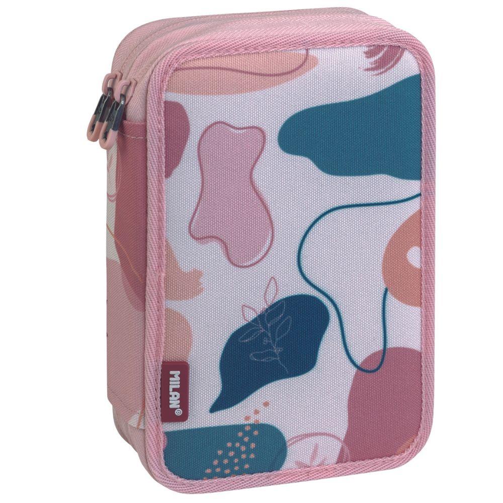 Milan: Double Decker Slow Pink pencil case with accessories