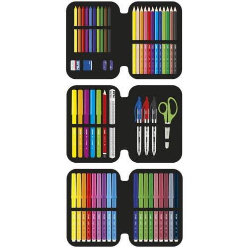 Milan: Triple Decker pencil case with accessories - Kidealo