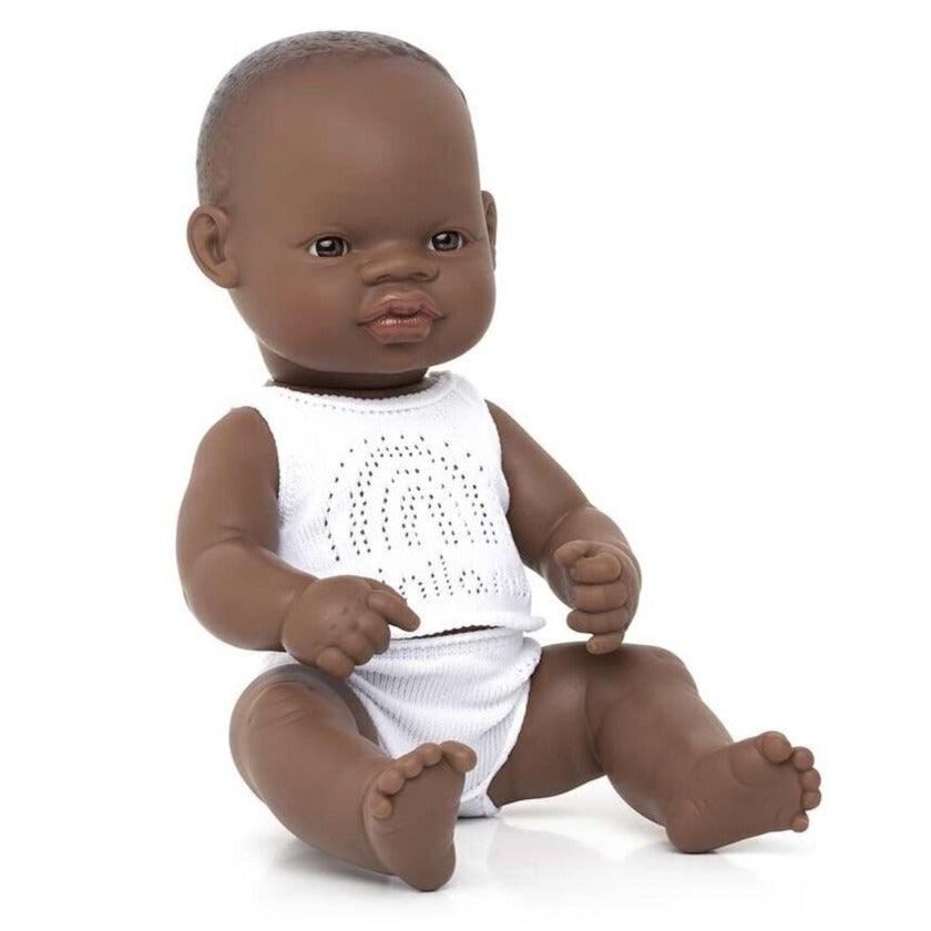 Miniland: Baby Jong afrikaneschen Doll 32 cm