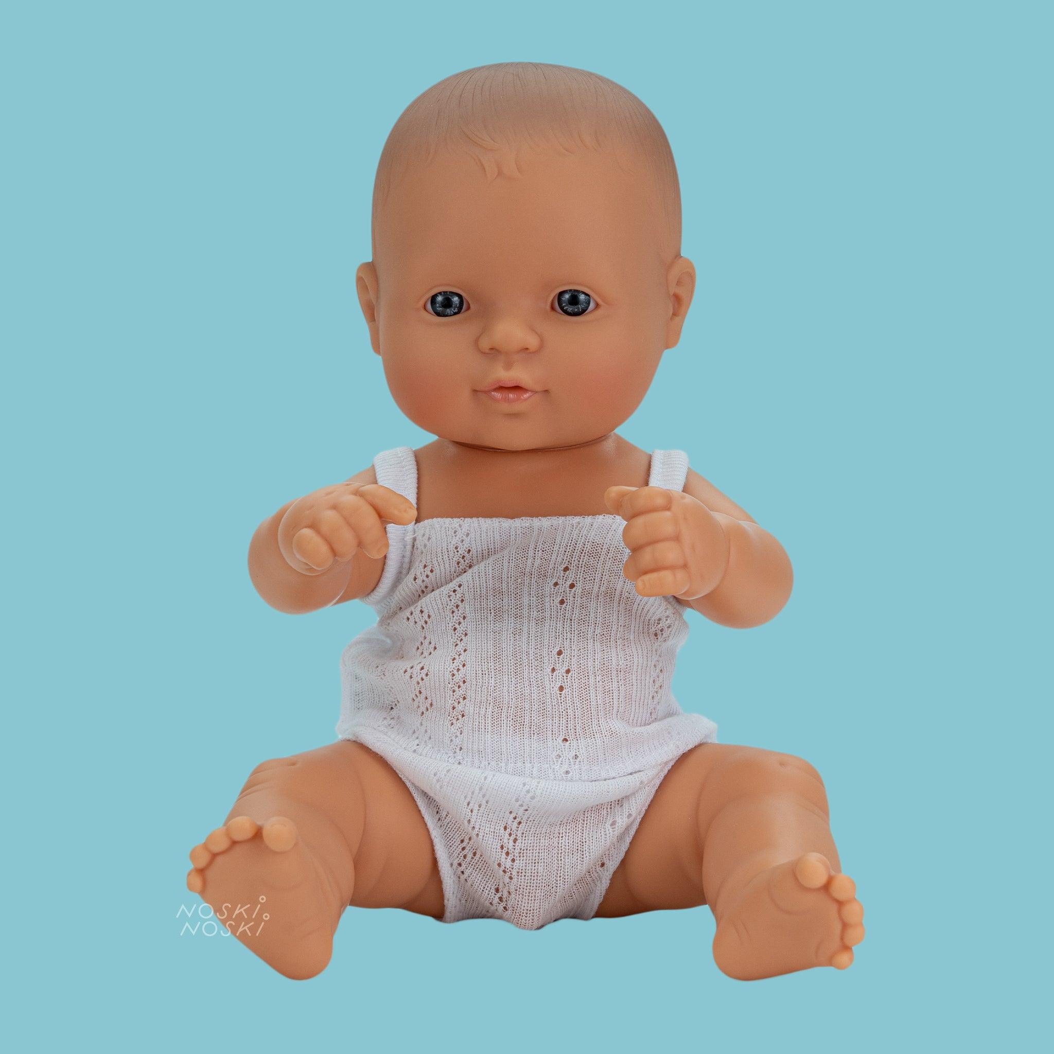 Minilândia: boneca européia do bebê menino 32 cm