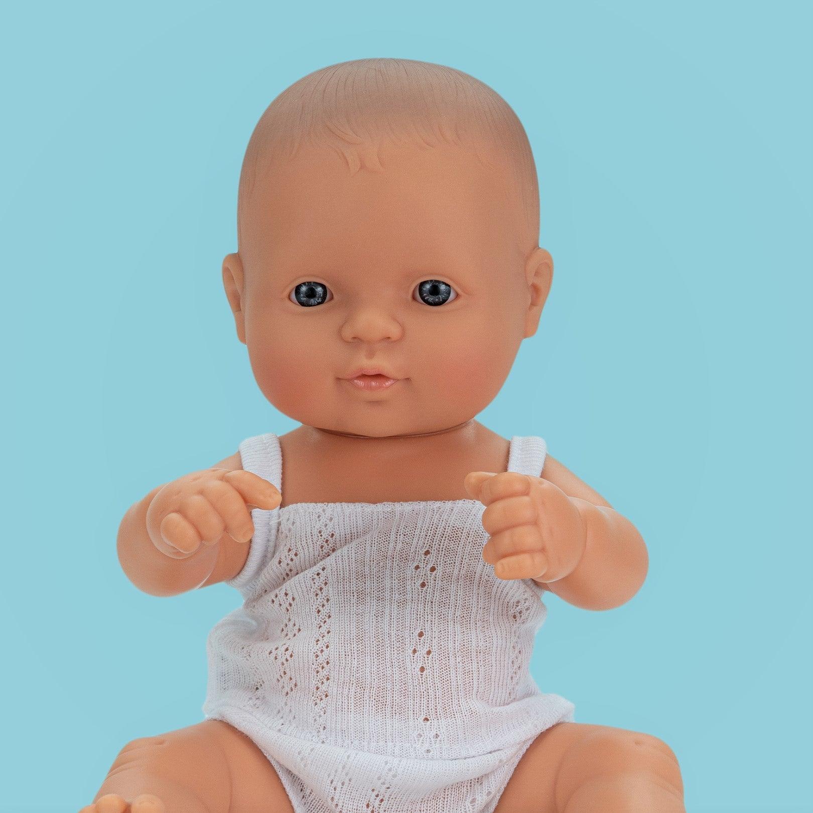 Miniland: tyttövauva nukke eurooppalainen tyttö 32 cm