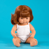 Miniland: Európska červenovlasá dievčenská bábika 38 cm