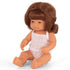 Miniland: Ευρωπαϊκή κούκλα κοριτσιών με κόκκινα μαλλιά 38 cm