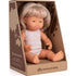 Minilândia: Síndrome de Down Girl Doll Blonde europeu 38 cm