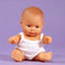 Miniland: mini baby boy doll European 21 cm - Kidealo
