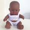 Miniland: mini baby girl doll African 21 cm - Kidealo