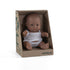 Miniland: mini baby girl doll Hispanic 21 cm - Kidealo