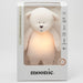 Moonie: Snoozing cuddly toy with light Teddy Bear Cream
