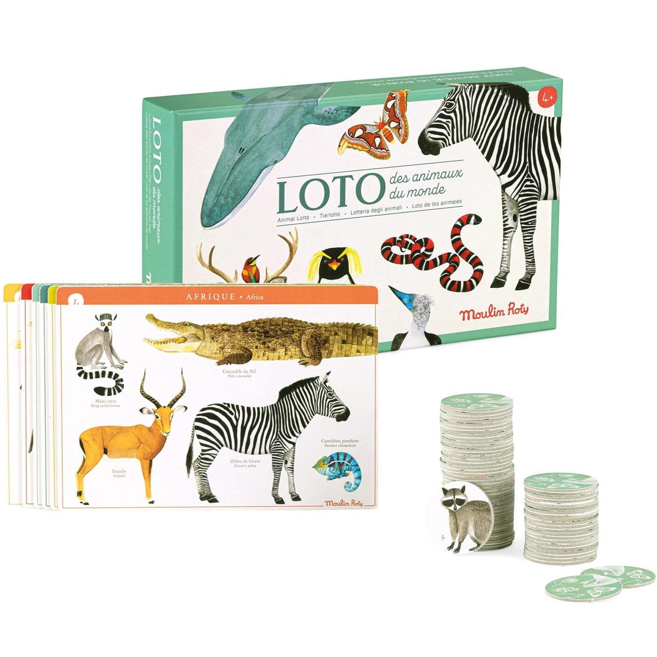 Moulin Roty: Game éducative Animaux LOTO