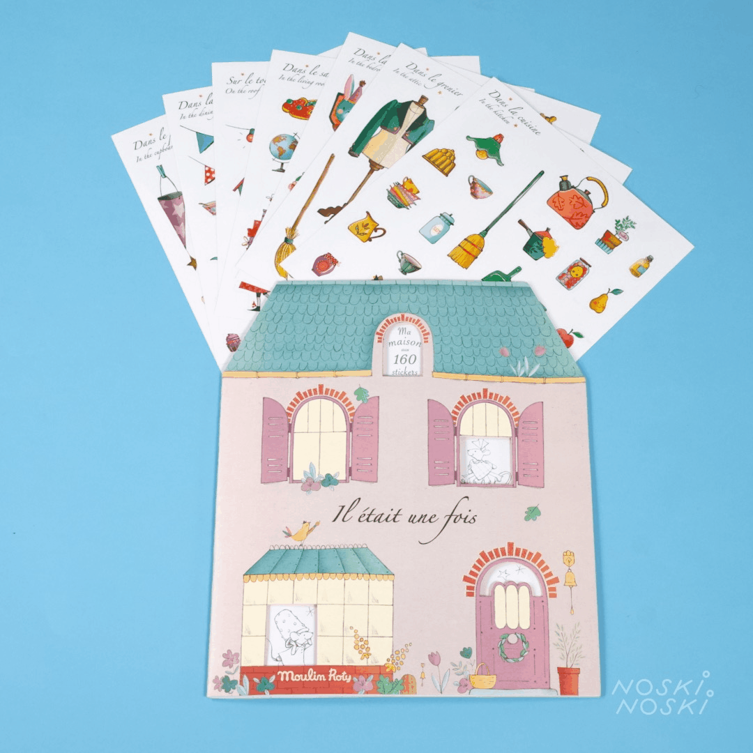 Moulin Roty: My House sticker coloring book