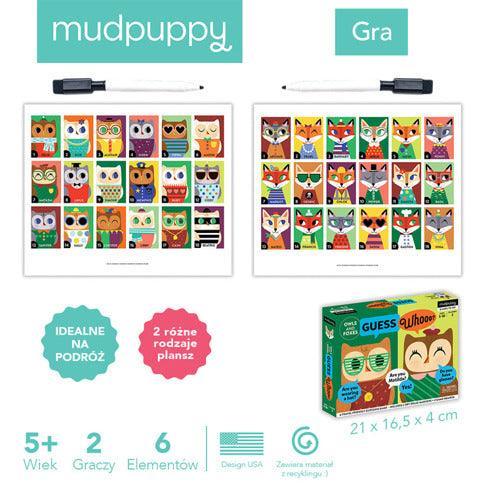 Mudpuppy: Guess who game Owls and foxes Guess Whooo? - Kidealo