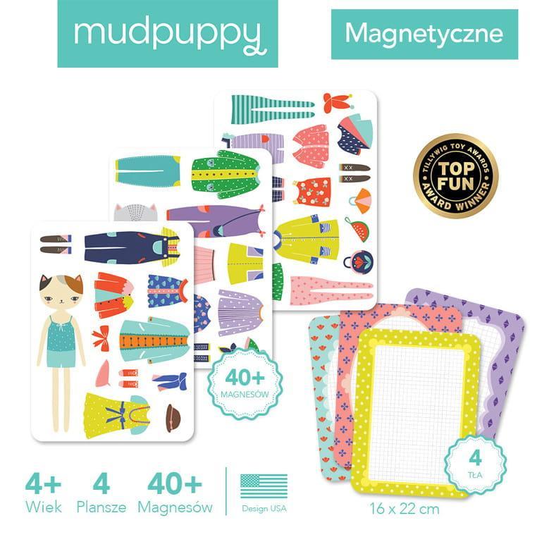 Mudpuppy: Magnetic Cat Fashion Dress-up - Kidealo