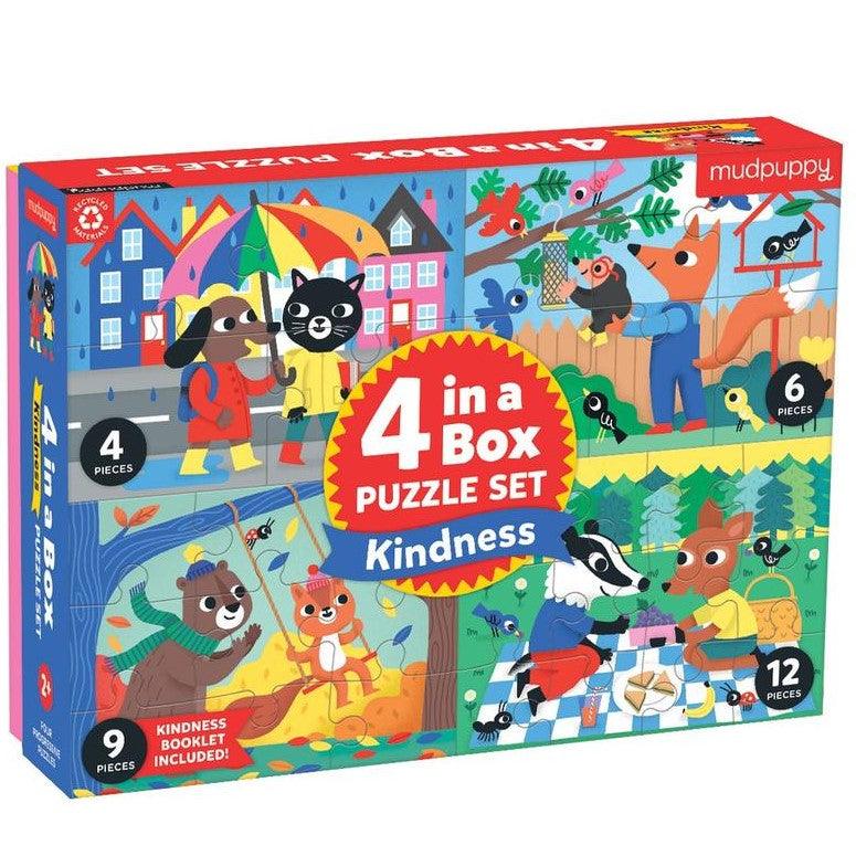 Mudpuppy: Progressive Puzzle 4in1 Kindness laskavost