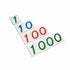 Nienhuis Montessori: tarjetas de gran número 1-1000 tarjetas de matemáticas