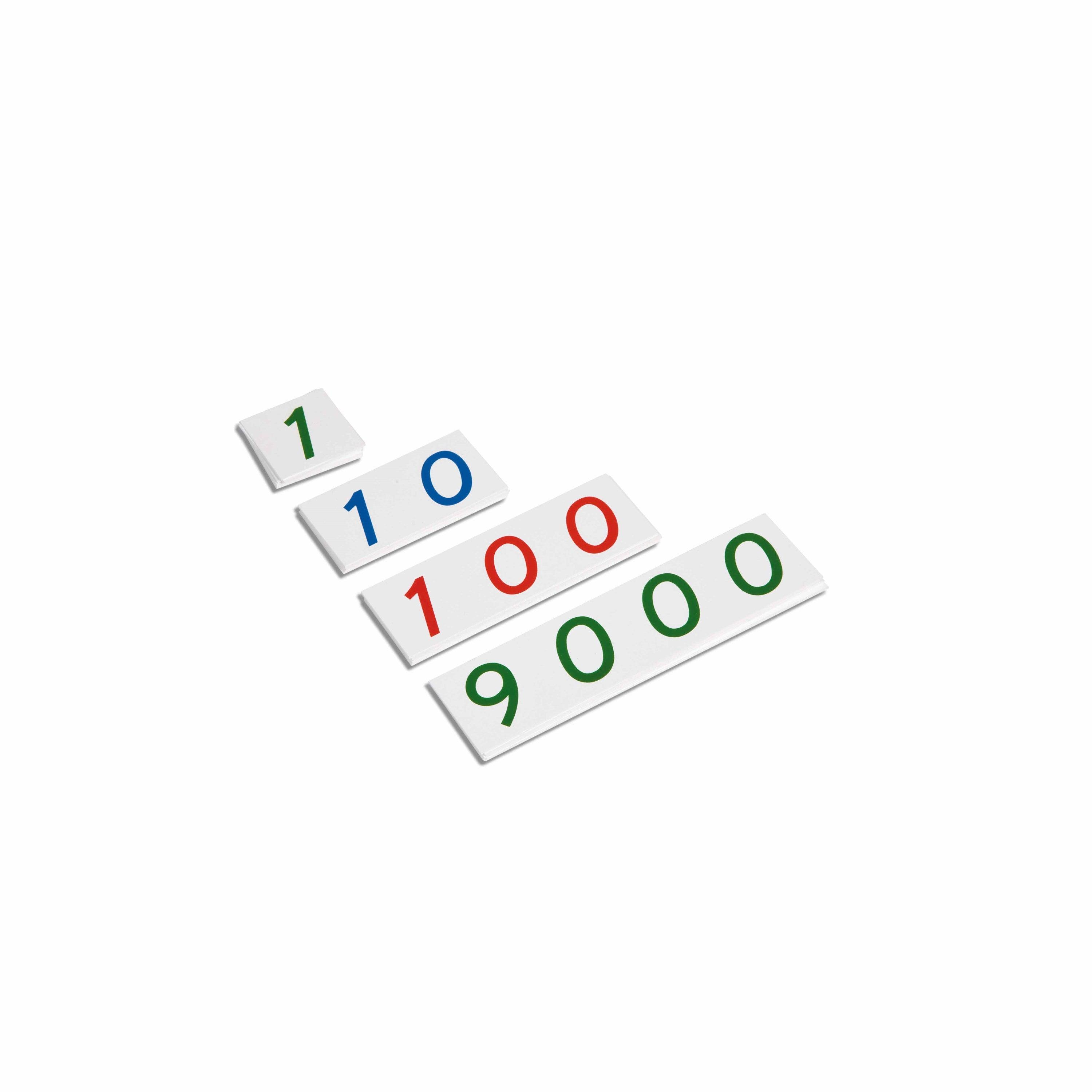 Nienhuis Montessori: kleine Zahlenkarten 1-9000 Mathematikkarten
