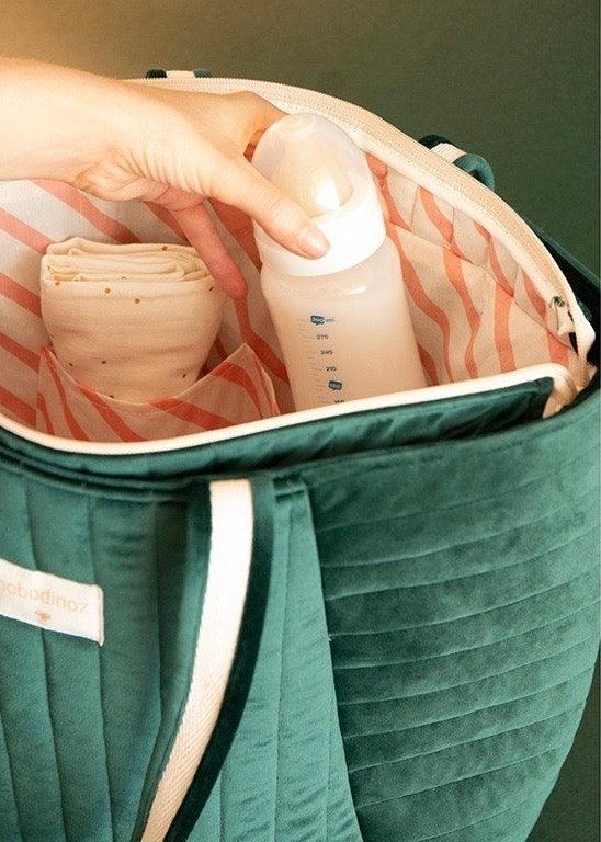 Nobodinoz: Savanna Velvet Maternity Bag for Mom