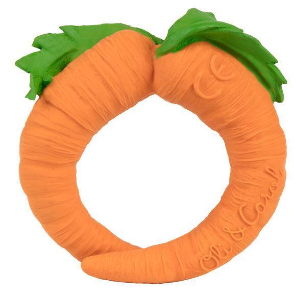 Oli and Carol: rubber carrot teether Cathy the Carrot - Kidealo