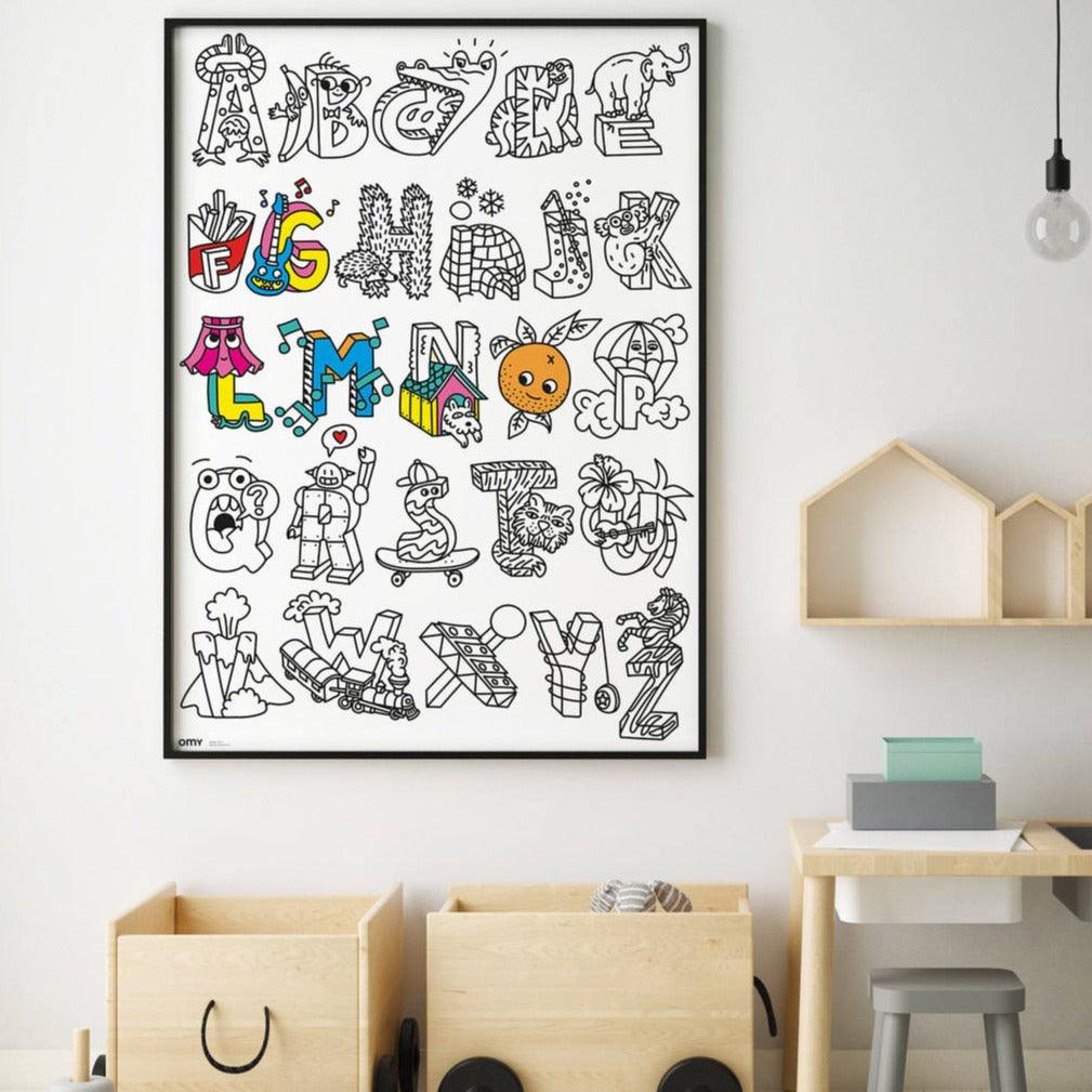 OMY: giant alphabet ABC coloring book
